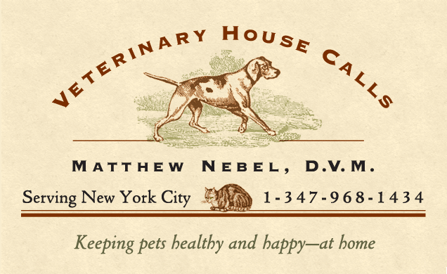 Dr. Matthew Nevel, D.V.M. housecalls 1-347-968-1434
